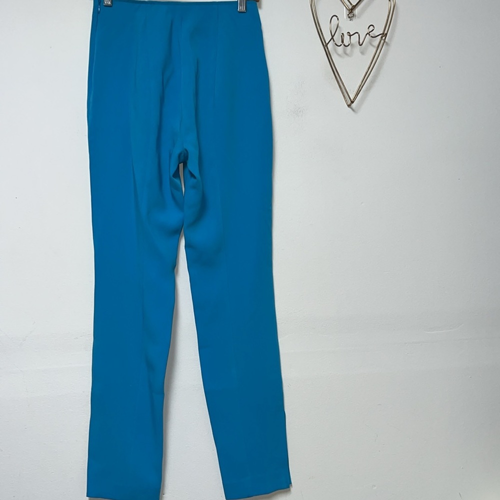 cinq a sept Bright Blue Ankle-Length Straight Pants - Picture 3 of 8